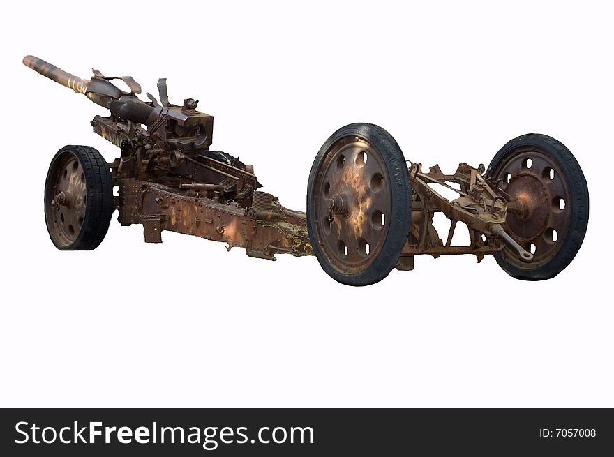 Ancient german gun isolated on a white background. Ancient german gun isolated on a white background