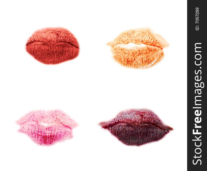 Collection of lips (photo, isolated). Collection of lips (photo, isolated)