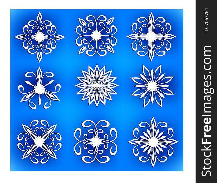 Winter snowflakes