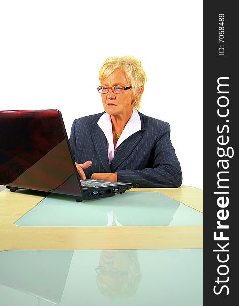 Old Woman With Laptop