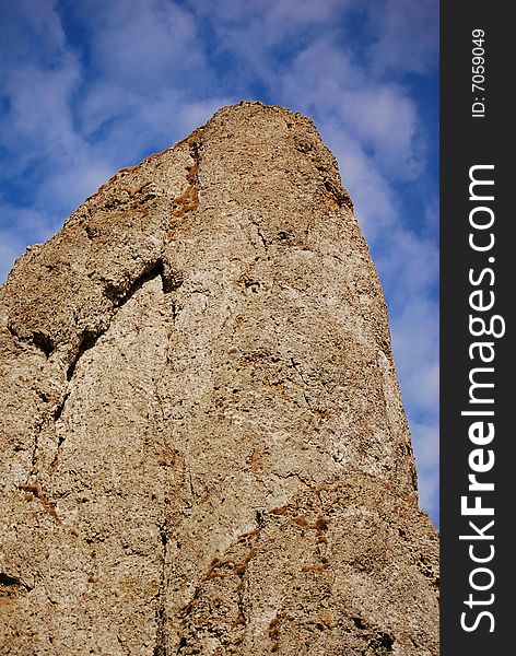 Beautiful rocks on a background of blue sky