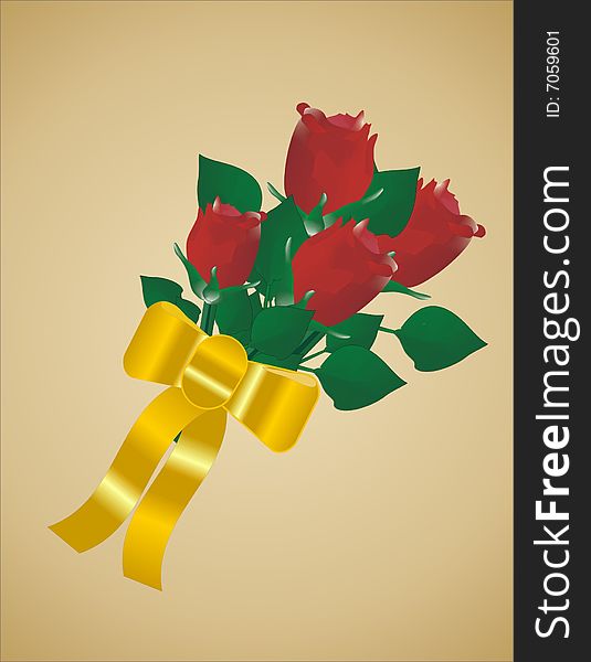 Roses on gold background for the ones we love