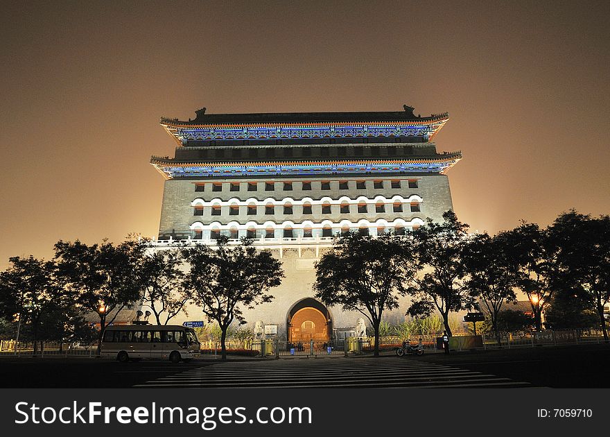 Night Scene Of Chinese Ancient Building