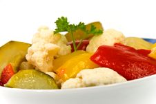 Mixed Salad With Bell Pepper,eggplant,cauliflower Royalty Free Stock Images Mixed Salad With Bell Pepper,eggplant,cauliflower Royalty Free Stock Images