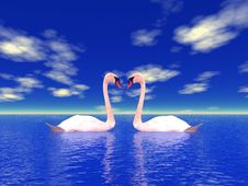 Nature And Swans Stock Photography Nature And Swans Stock Photography