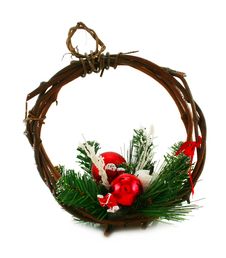 Christmas Garland And Beads Royalty Free Stock Photos Christmas Garland And Beads Royalty Free Stock Photos