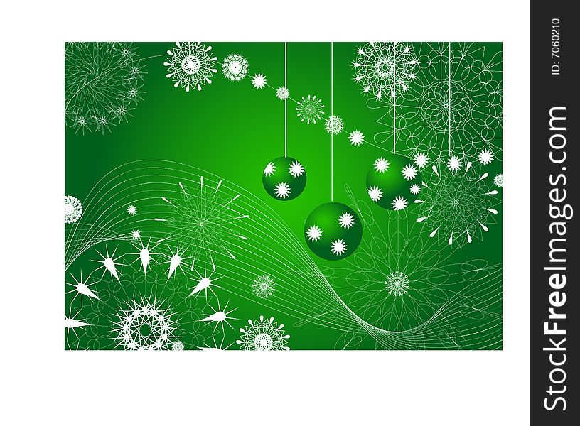 Christmas green abstraction. Vector illustration