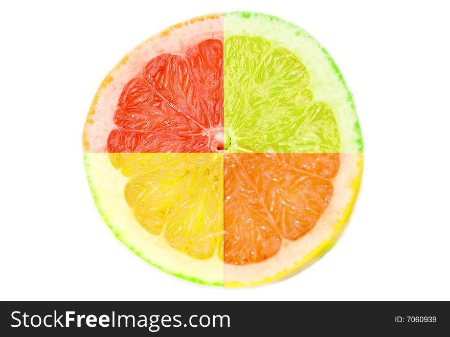 Shot of different color citrus fruit. Shot of different color citrus fruit