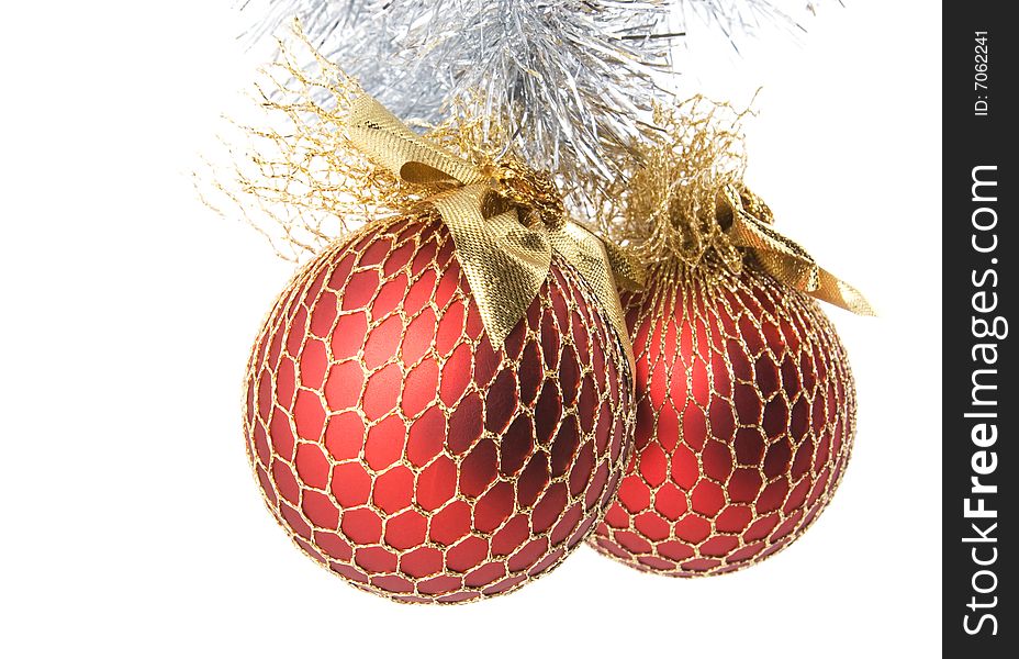 Two Red Christmas Balls