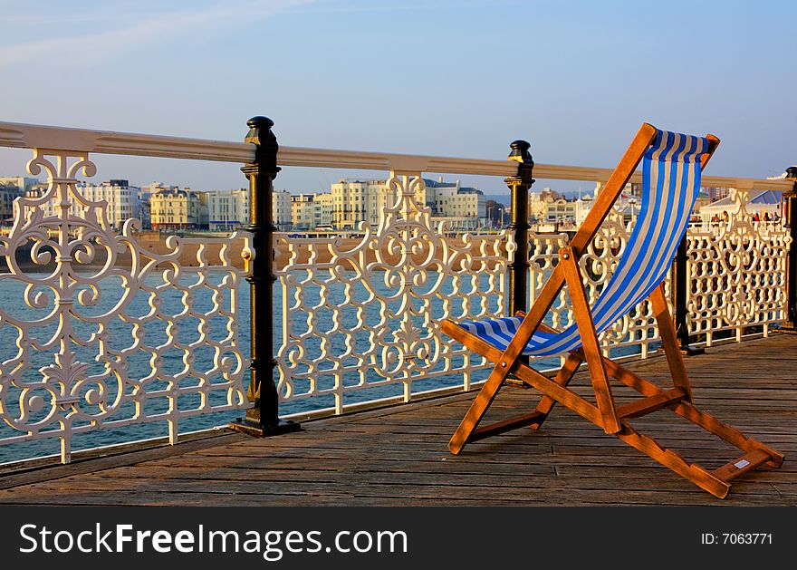 Deck chair on Brighton Pier