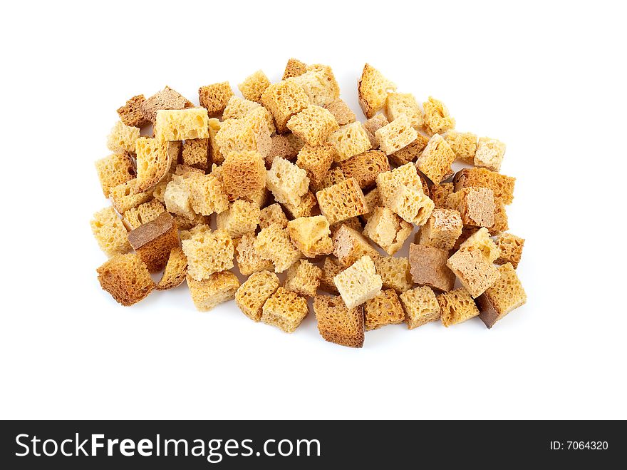 Some dried crusts isolated on the white background