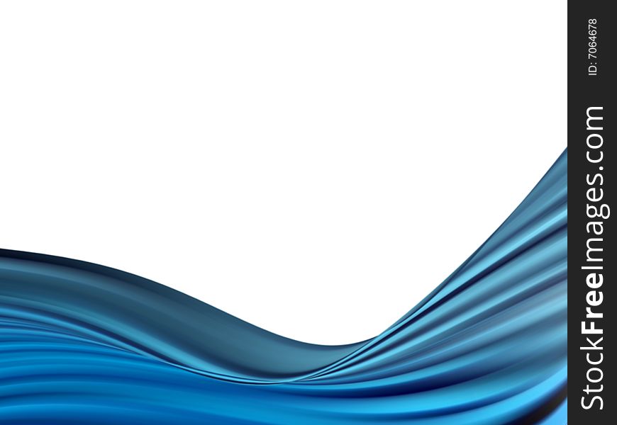 Blue dynamic waves on white background. Blue dynamic waves on white background