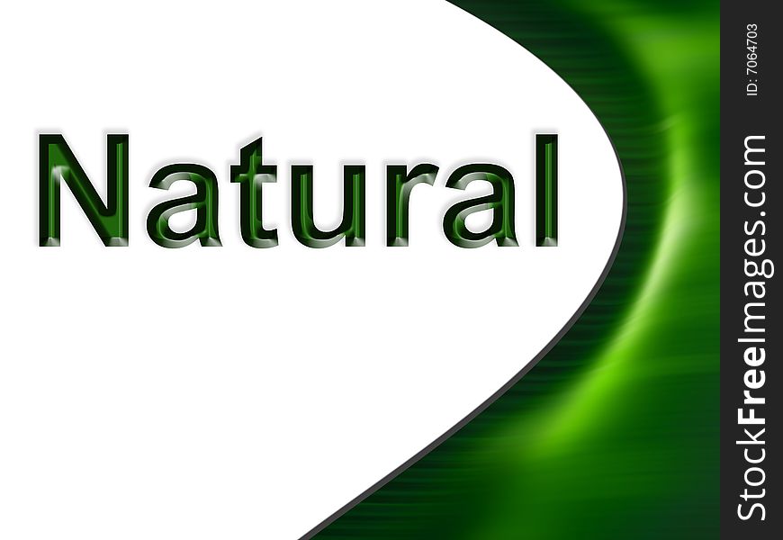 Green conceptual background with natural text