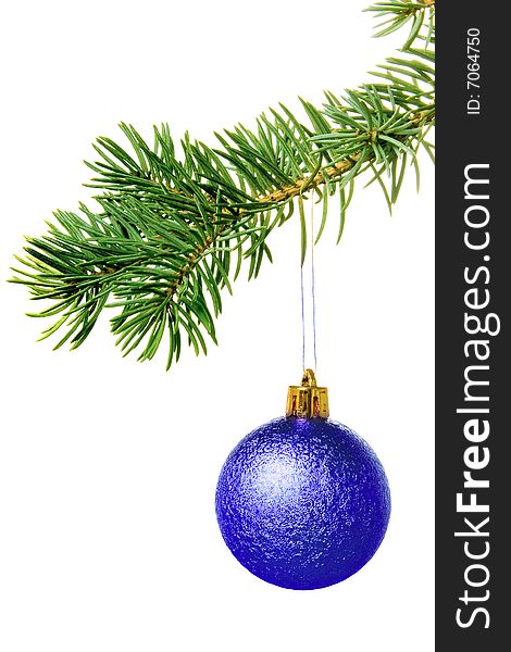 New year. Christmas. Tree decoration. Bow. Isolated.