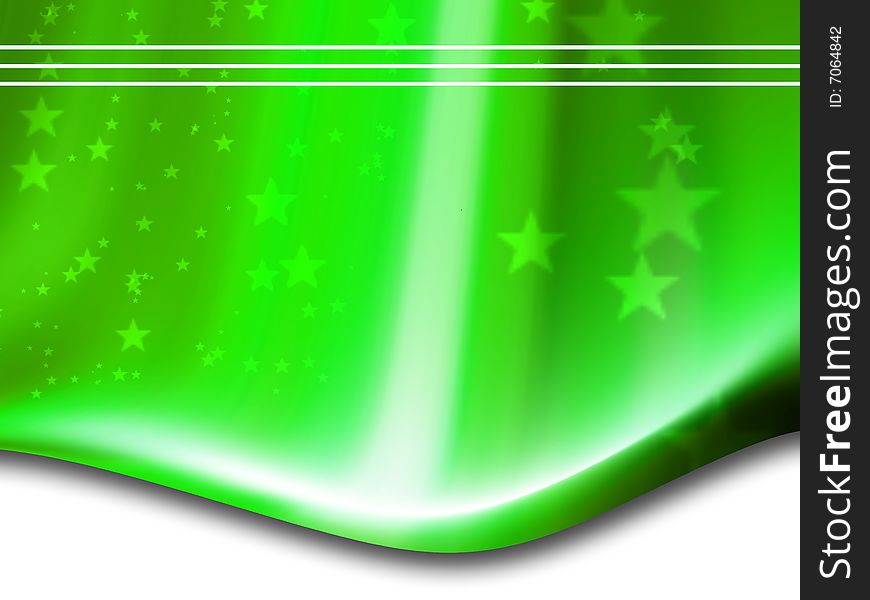 Green composition with stars and lines. Green composition with stars and lines