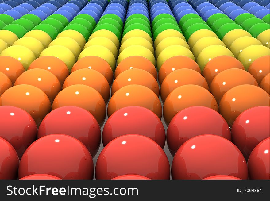 A Colourful 3d Rendered Abstract Rainbow Design. A Colourful 3d Rendered Abstract Rainbow Design