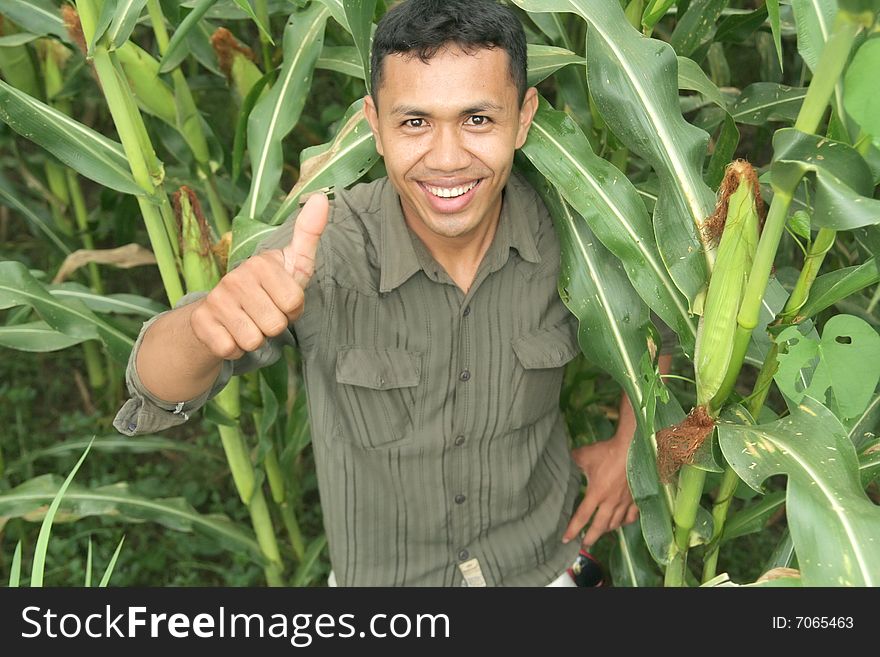 Successful farm owner with the plants. Successful farm owner with the plants