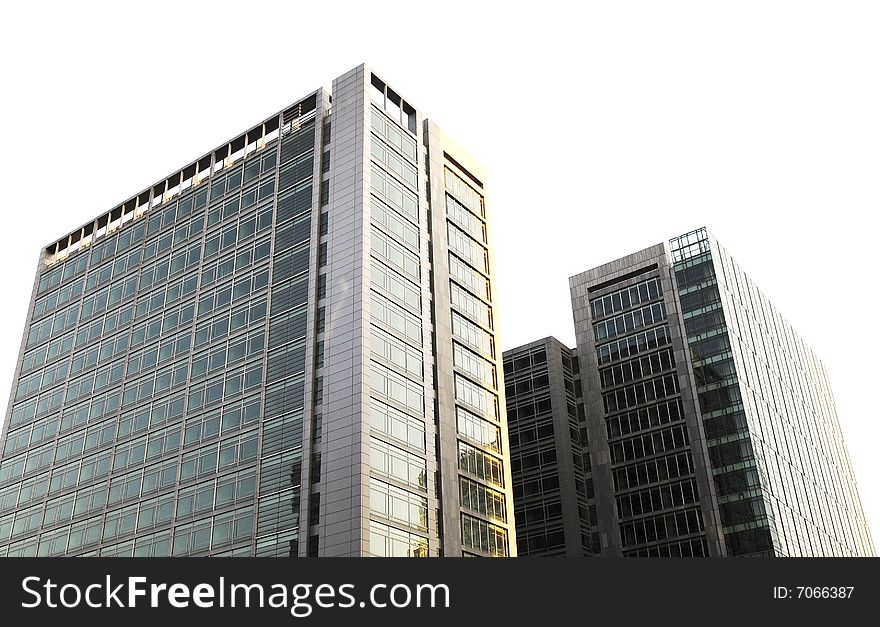 Office building with reflection,building with glass surface