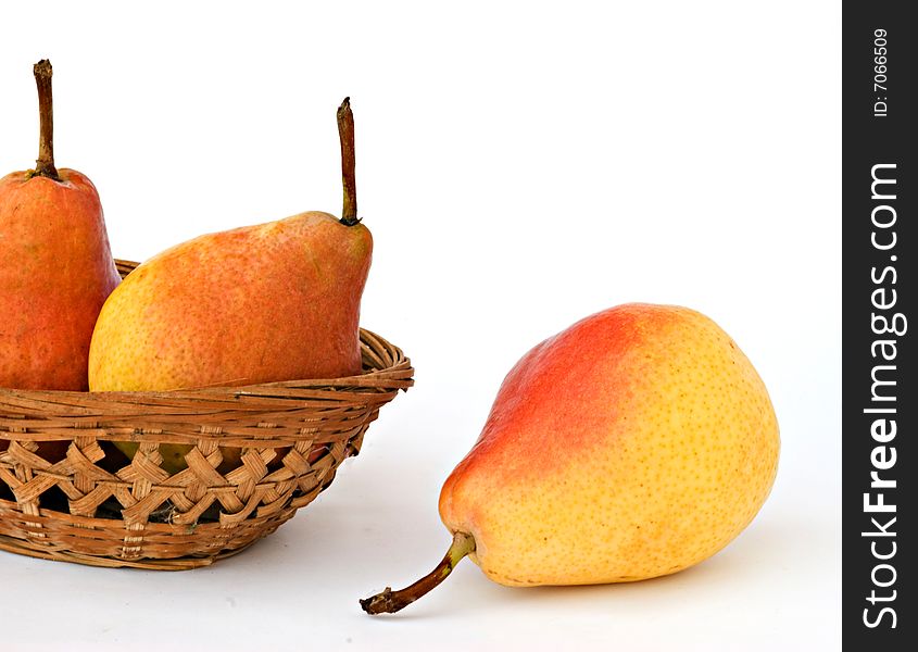 Three Pears In Basket