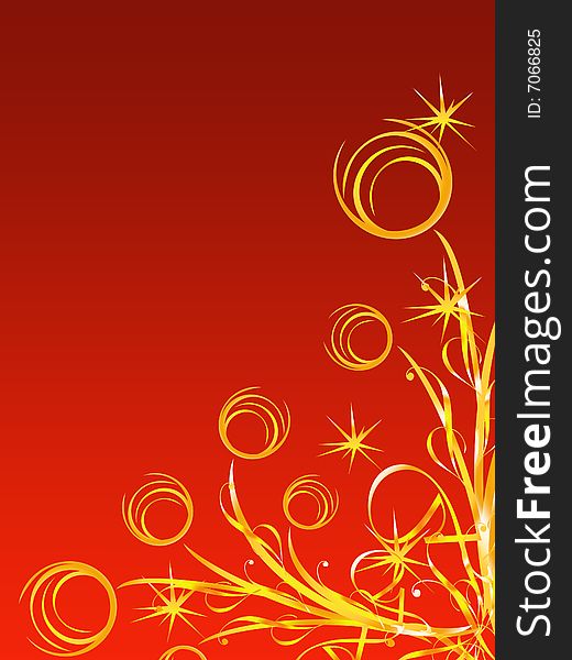 Red and golden background, christmas time. Red and golden background, christmas time