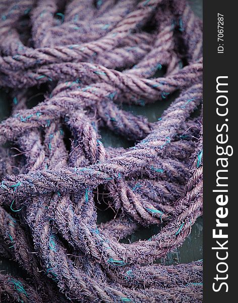 Close up of purple rope