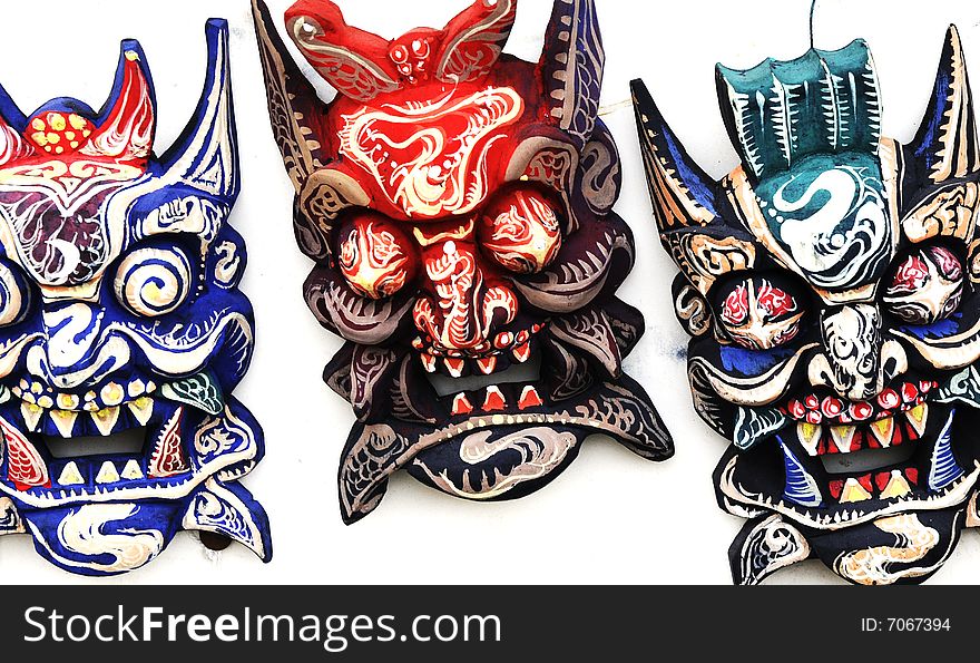 Mask with monster face, mask with horror figure