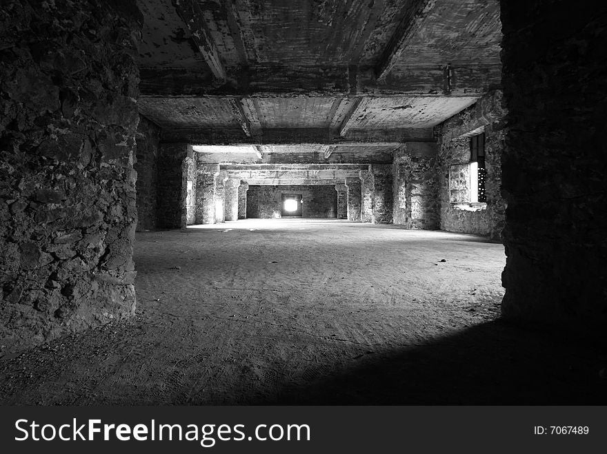 A historical old and empty hotel