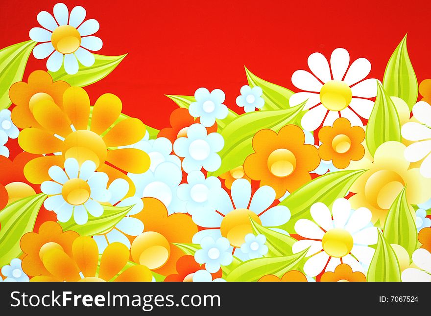 Flower pattern, flower pattern for decorations and package