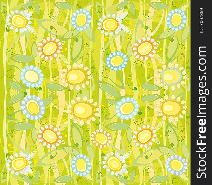Floral background made in vector, Adobe Illustrator 8 EPS file. Floral background made in vector, Adobe Illustrator 8 EPS file.