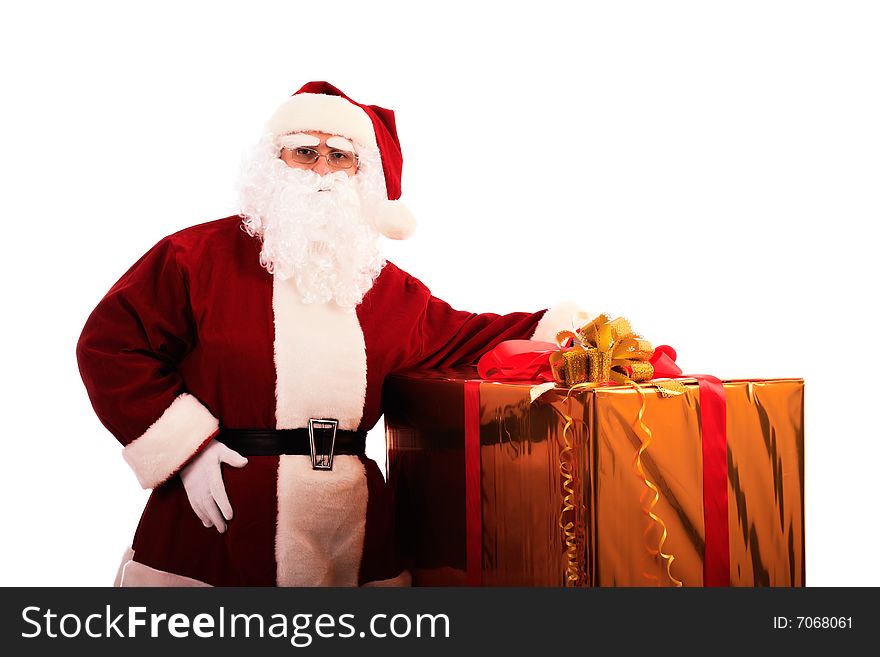 Xmas  background: Santa Claus, gifts,. Xmas  background: Santa Claus, gifts,
