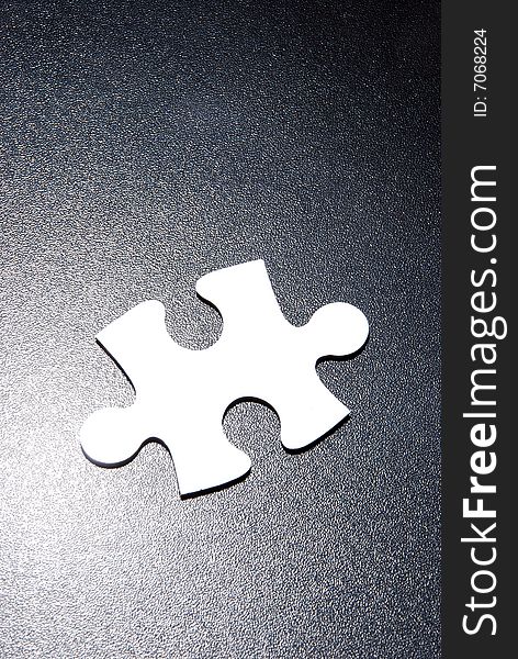 Close up shot of a puzzle piece