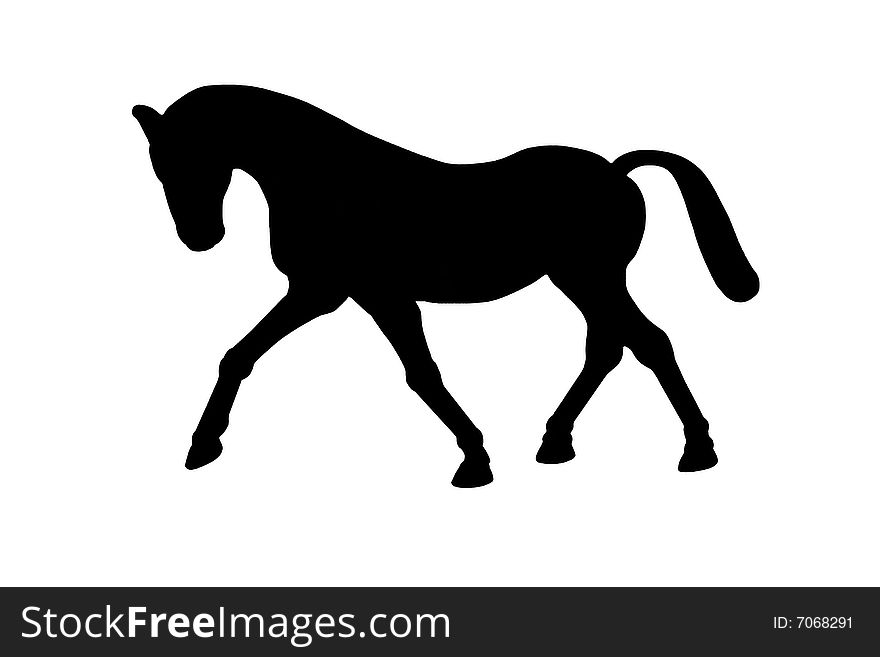 A horse silhouette for signs or clipart. A horse silhouette for signs or clipart