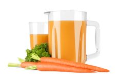 Carrot Juice In Glass Stock Photography