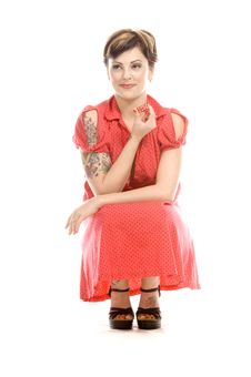 Girl With Dices Stock Photos Girl With Dices Stock Photos