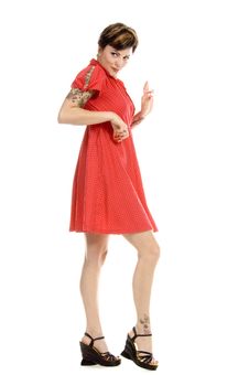 Girl With Dices Royalty Free Stock Photography Girl With Dices Royalty Free Stock Photography