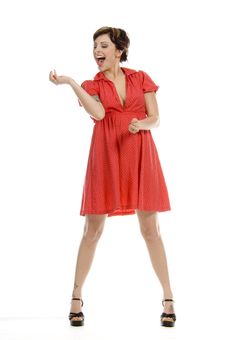Girl With Dices Royalty Free Stock Photography Girl With Dices Royalty Free Stock Photography