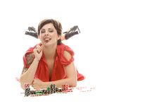 Girl With Tokens Stock Image Girl With Tokens Stock Image
