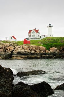 Cape Neddick Lighthouse, Maine Royalty Free Stock Photo