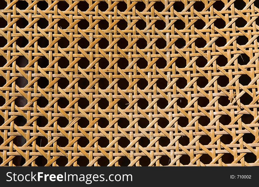 Woven split cane background