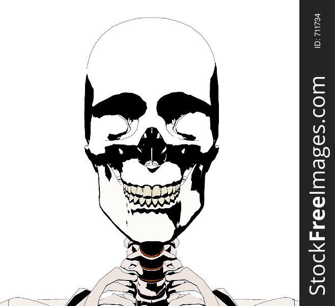 This is a skull in a pose. This is a skull in a pose.