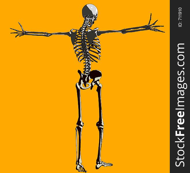 This a skeleton in a pose. This a skeleton in a pose