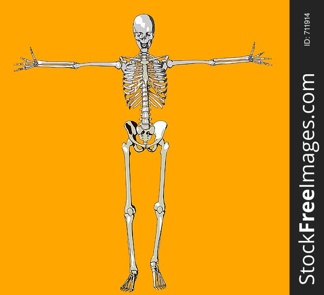 This a skeleton in a pose. This a skeleton in a pose.