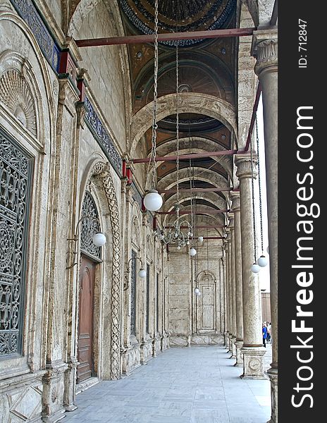 Corridor in Mohammed Ali Mosque, Cairo Egypt