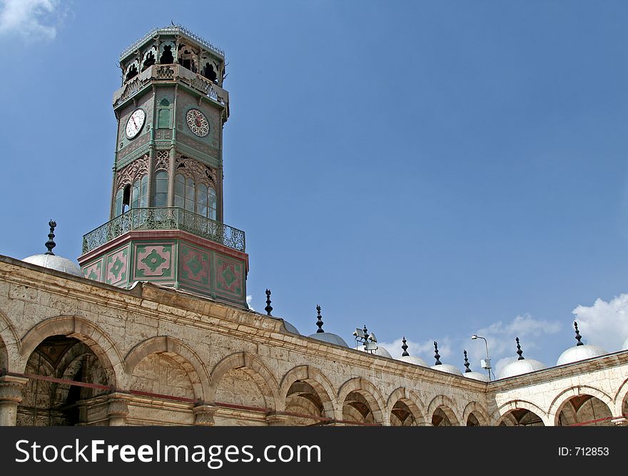 Ornate clock at the Mosque of Mohammed Ali, Cairo. Ornate clock at the Mosque of Mohammed Ali, Cairo