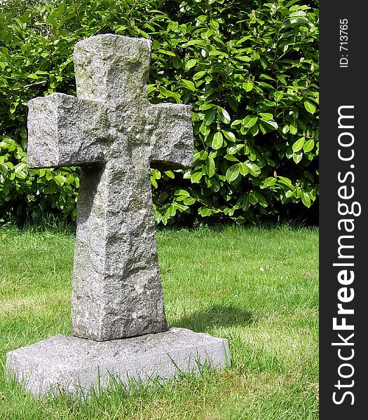 Headstone in a cemetery. Headstone in a cemetery