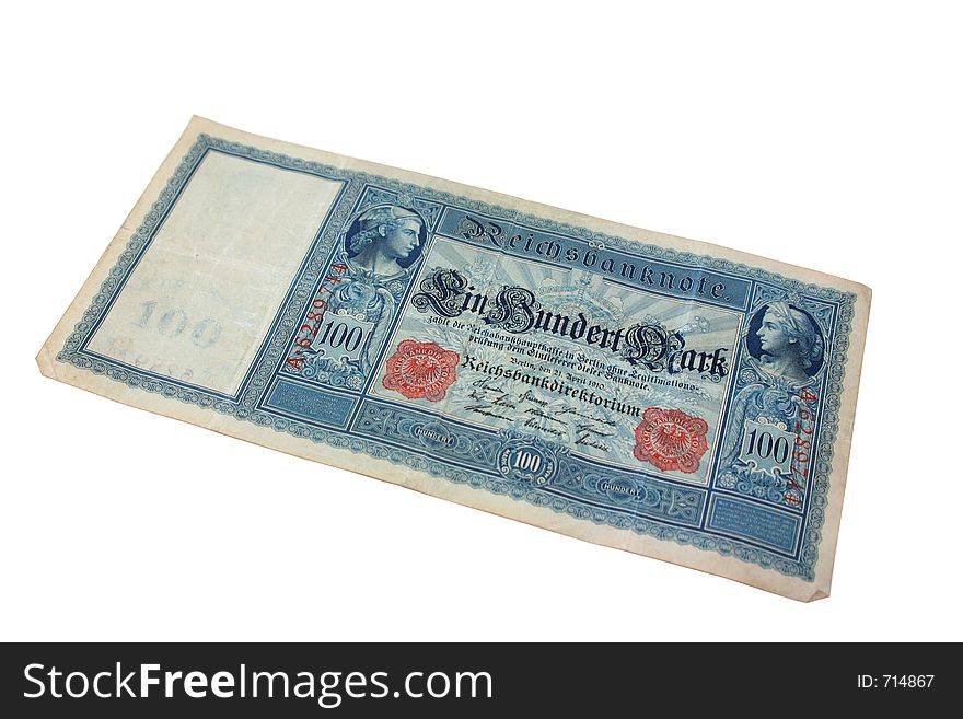 Digital photo of german reichsmark from the year 1910.