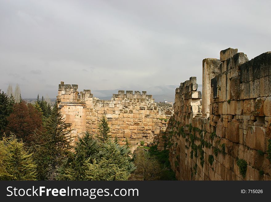 Ruins of baalbek. Ruins of baalbek