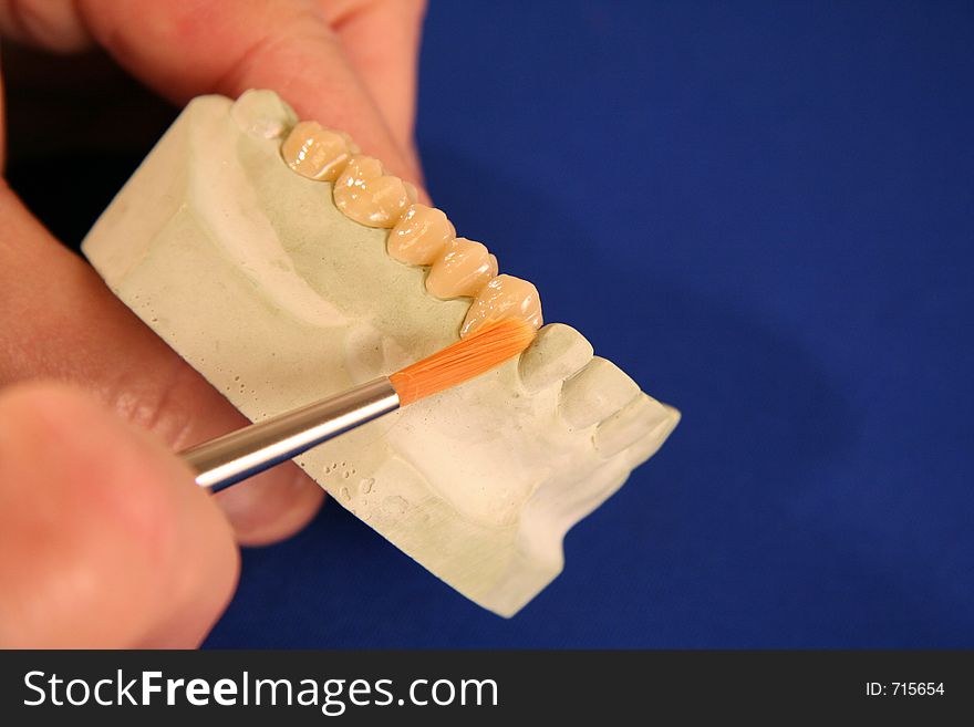 Brush On process of making dentures. Brush On process of making dentures