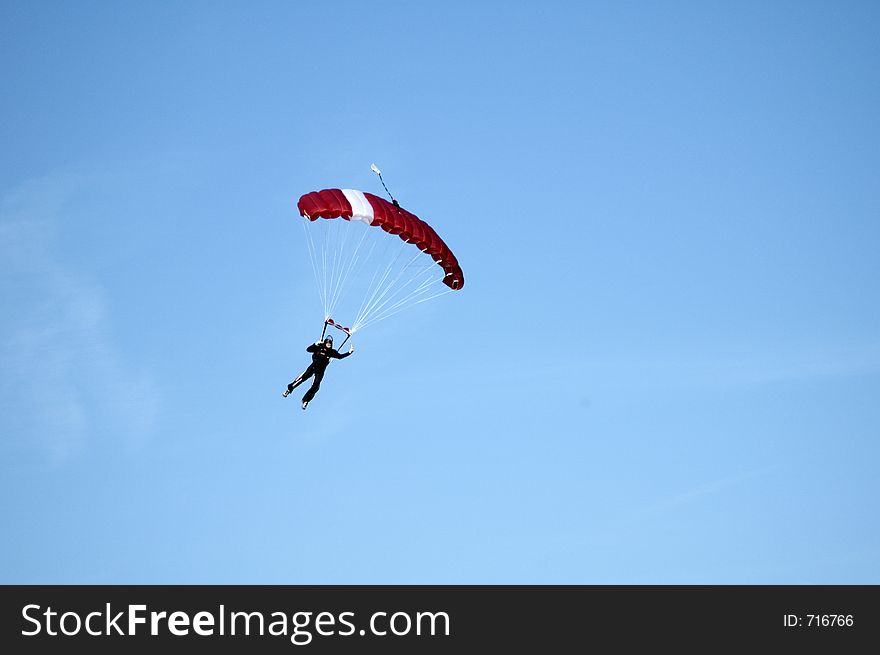 Skydivers participating in an international. Skydivers participating in an international