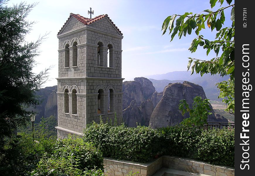 Monastery in Metéora (a site of huge rock formations)